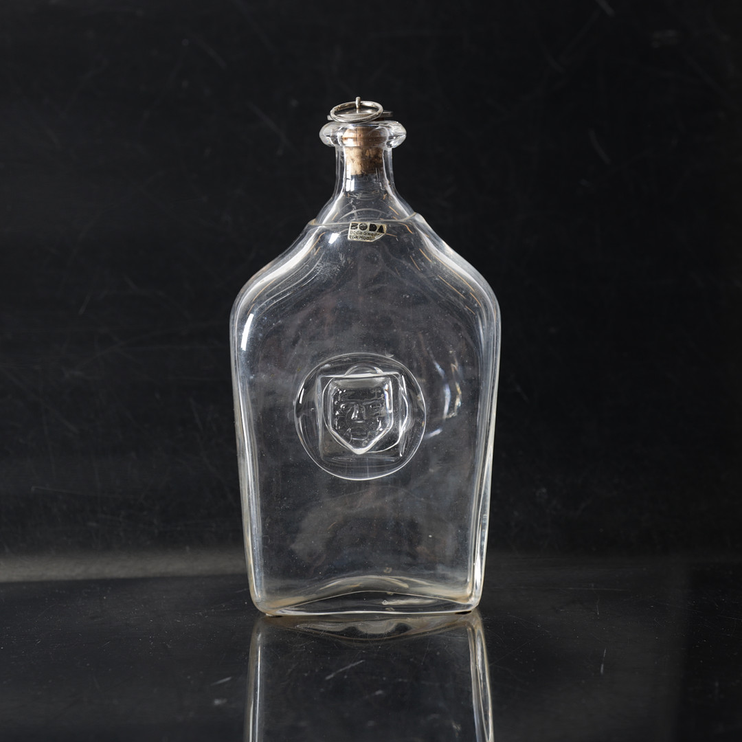 ERIK HÖGLUND. flaska, glas, Boda, 1900-tal.