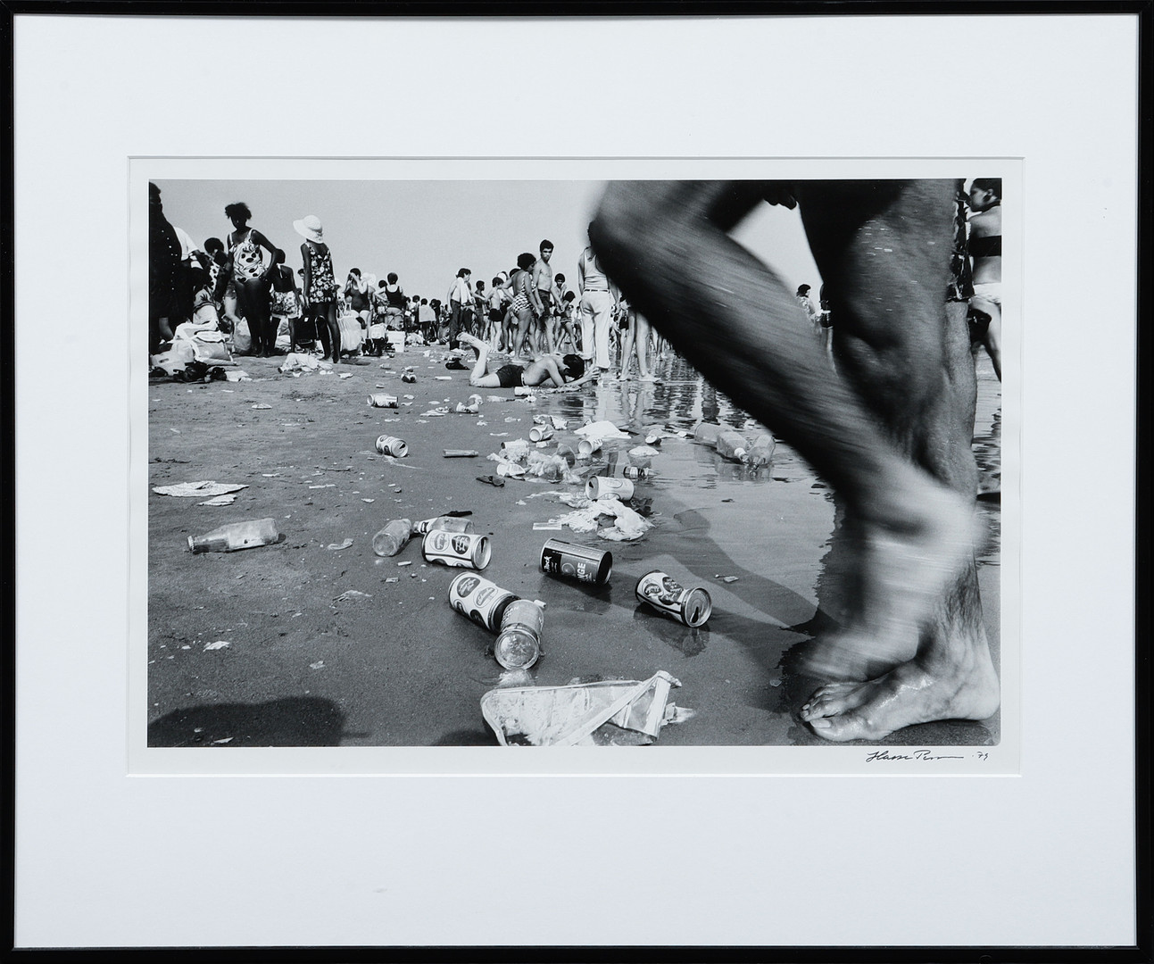 HASSE PERSSON. "Coney island", silvergelatinfotografi, signerat och daterat -74.