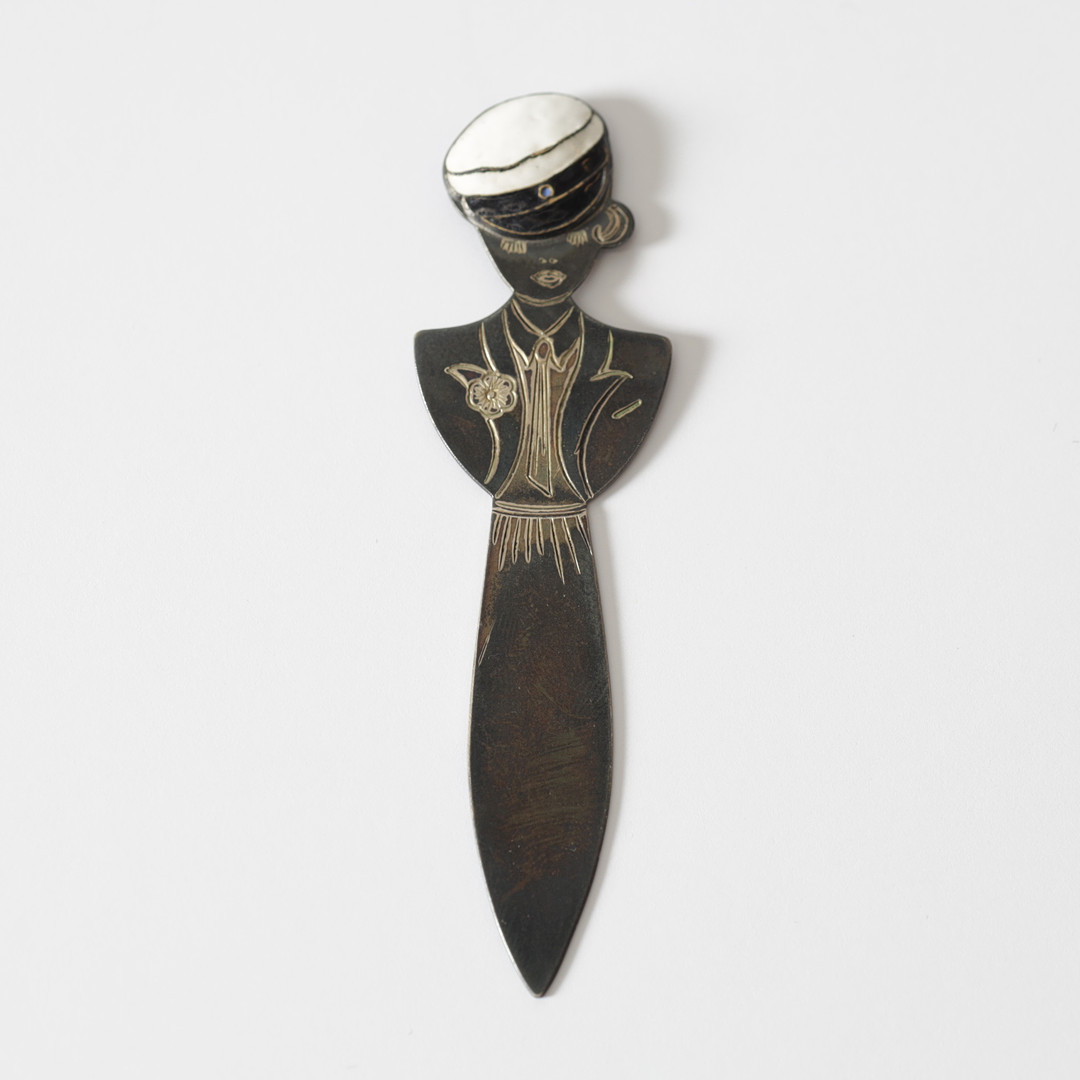 BOKMÄRKE, silver & emalj, Ceson Guldvaru. A.B., Göteborg, 1960. Totalvikt ca 7,6 gram.