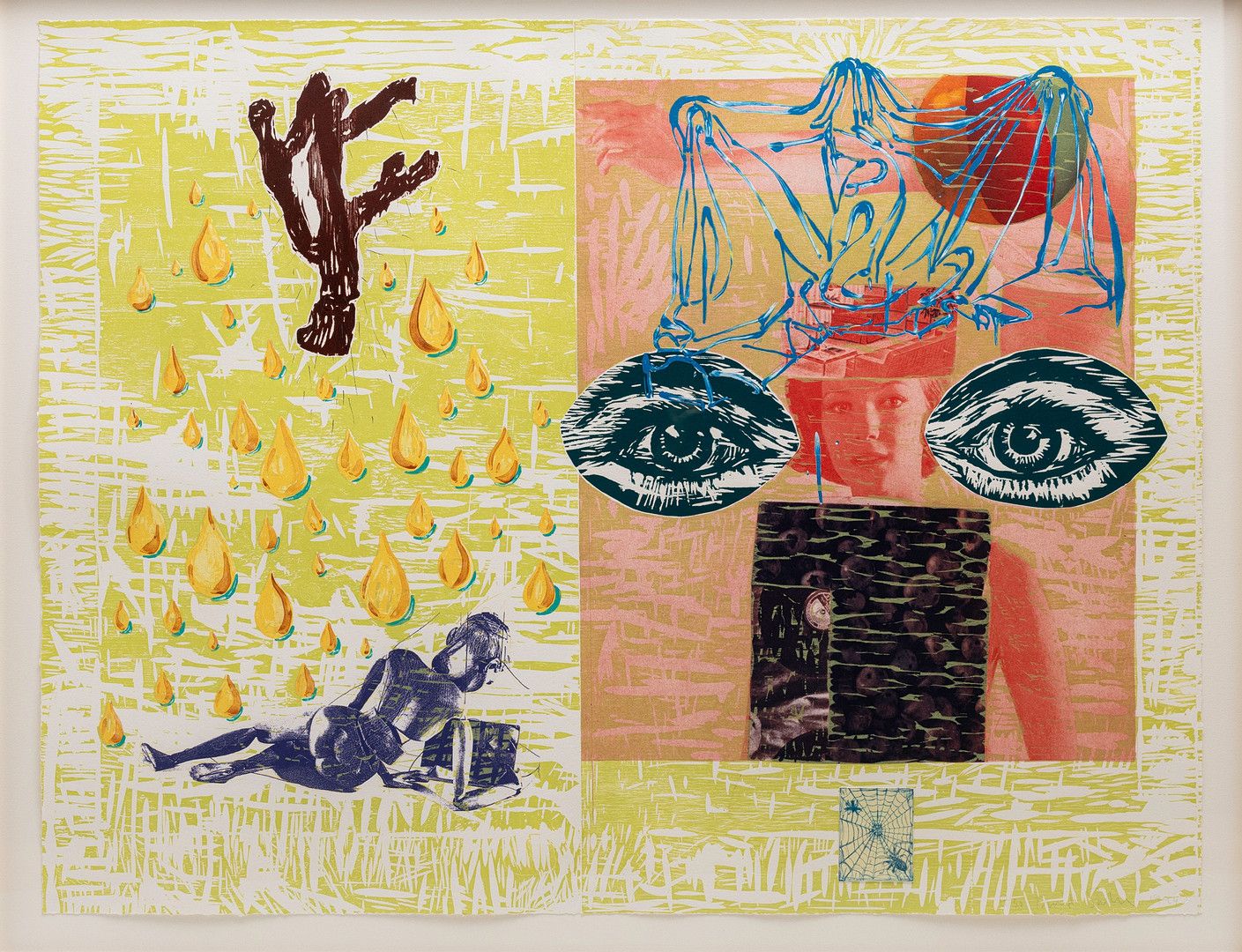 DAVID SALLE. "Fast and slow", färglitografi, signerad, numrerad och daterad, 17/30, 1994.