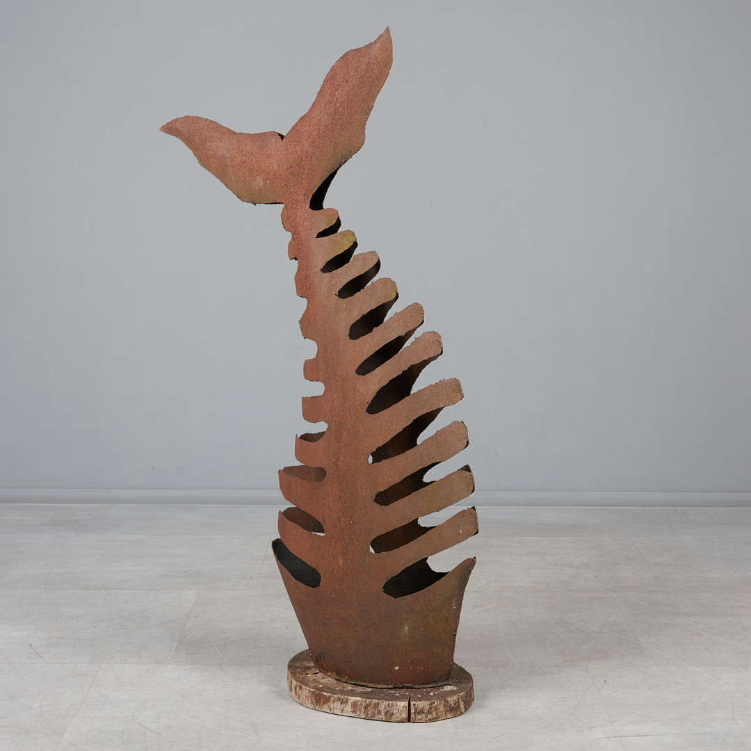 JOACHIM RÖDERER (GEB. 1960). 'Piranha' / Fischgräte, Stahlskulptur.