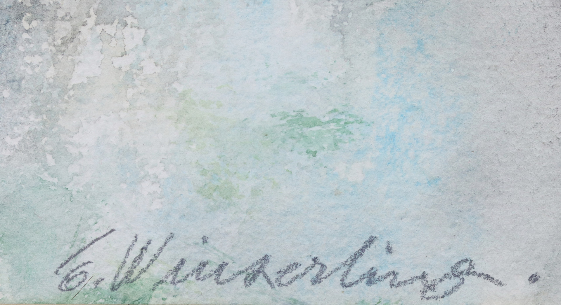 ELLA WINZERLING (1889-1969). Akvarell, stilleben med liljor, signerad.