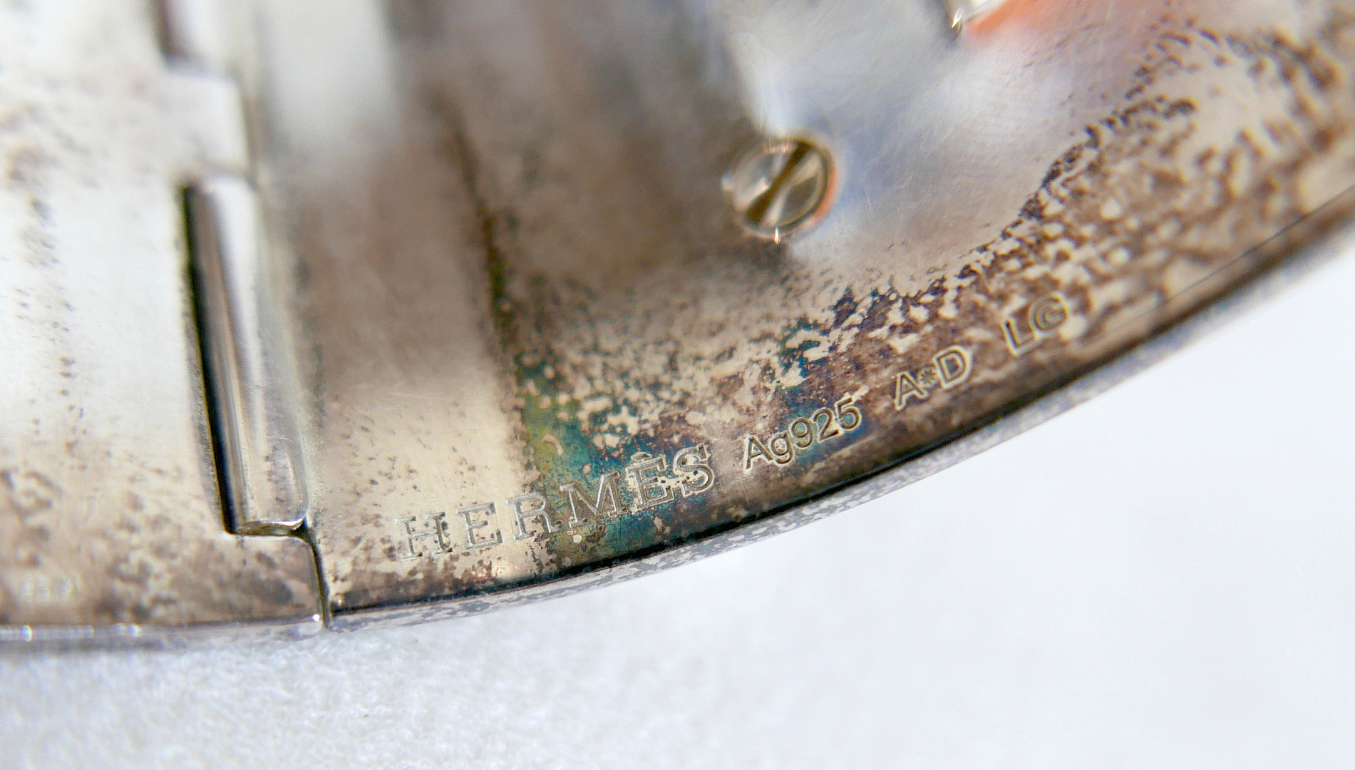 HERMES 'COLLIER DE CHIEN' (CDC) SILVER BRACELET.