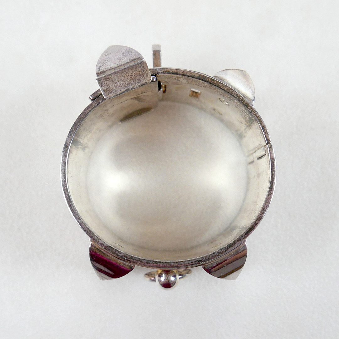 HERMES 'COLLIER DE CHIEN' (CDC) SILVER BRACELET.