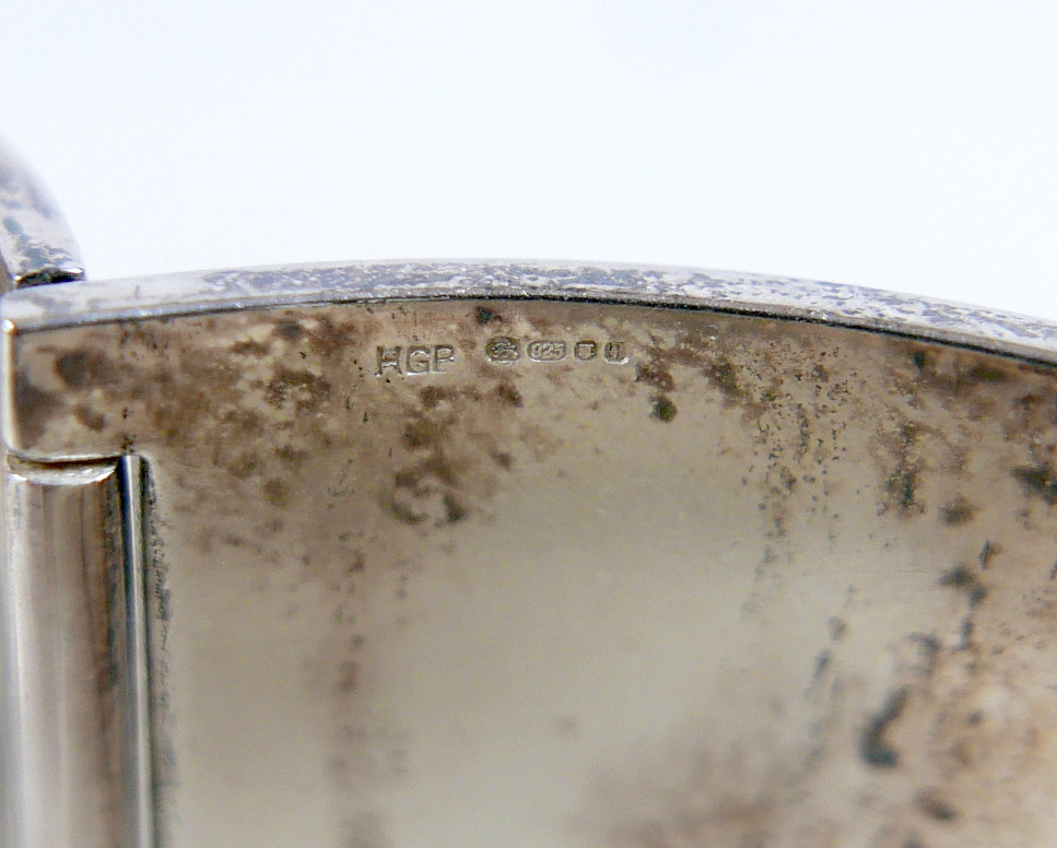 HERMES 'COLLIER DE CHIEN' (CDC) SILVER BRACELET.