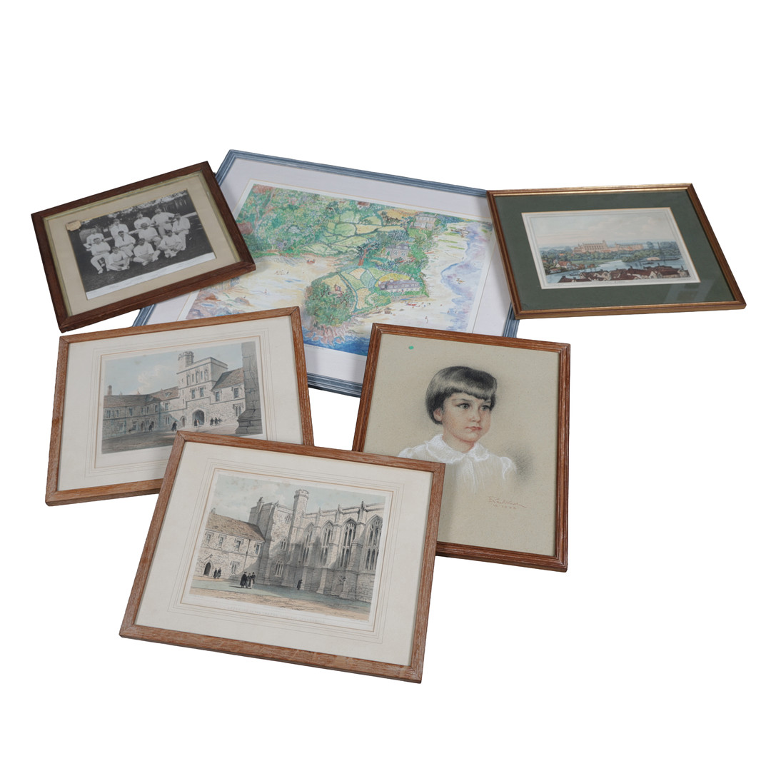 A SELECTION OF PICTURES AND PRINTS (6).