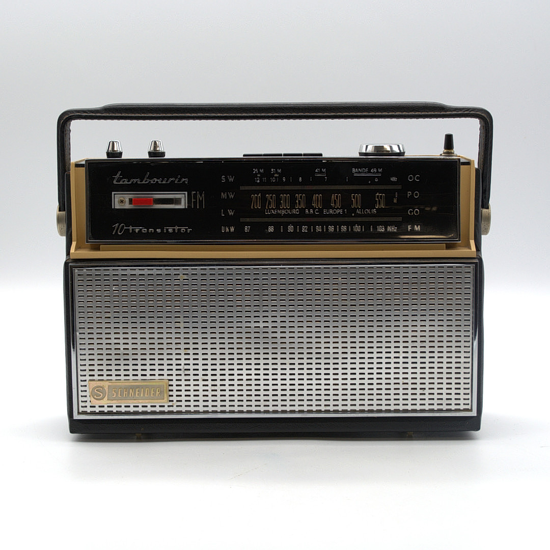 TRANSISTORRADIO; TAMBORIN; MARKE SCHNEIDER; VINTAGE.