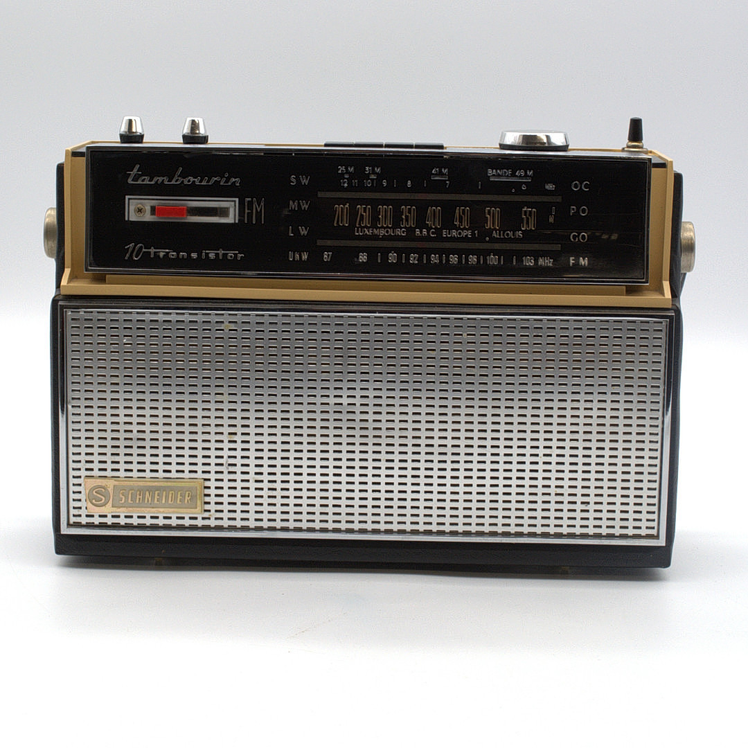 TRANSISTORRADIO; TAMBORIN; MARKE SCHNEIDER; VINTAGE.