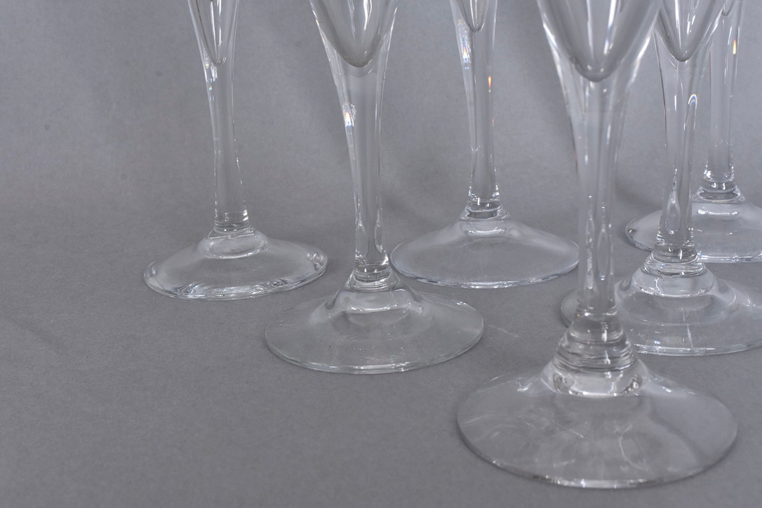 GUNNAR CYRÉN. Champagneglas, "Helena", 6-stycken, Orrefors.