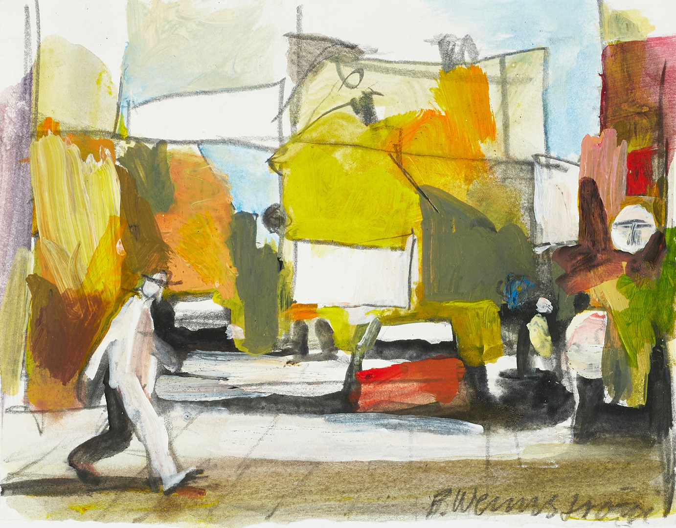 BERNDT WENNSTRÖM (född 1946), "Götgatan", signerad.