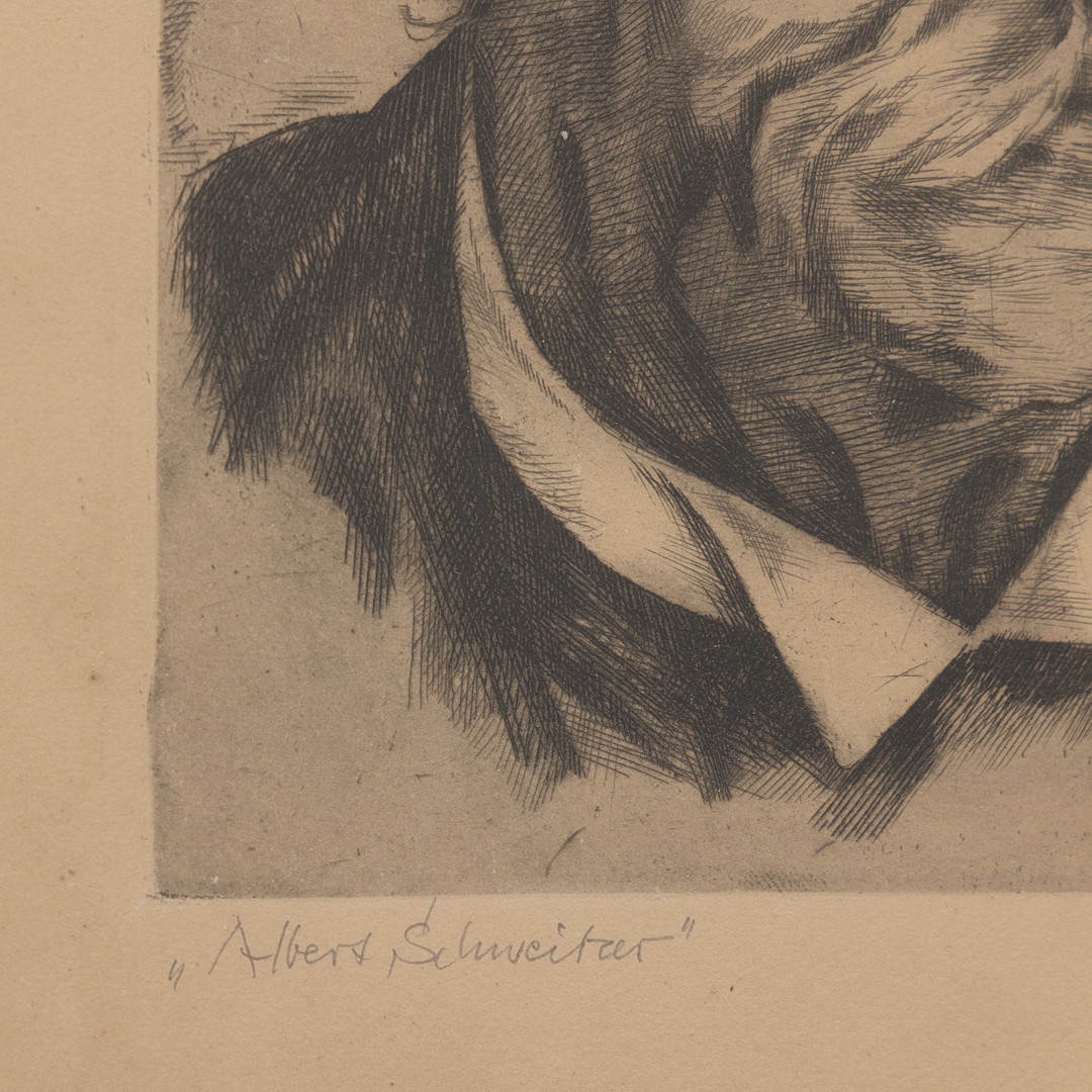 EBERHARD TACKE (TYSKLAND, 1903-1989). "Albert Schwitzer" litografi, signerad.