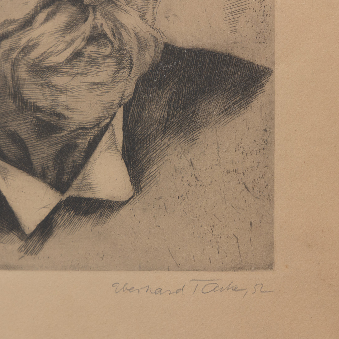 EBERHARD TACKE (TYSKLAND, 1903-1989). "Albert Schwitzer" litografi, signerad.