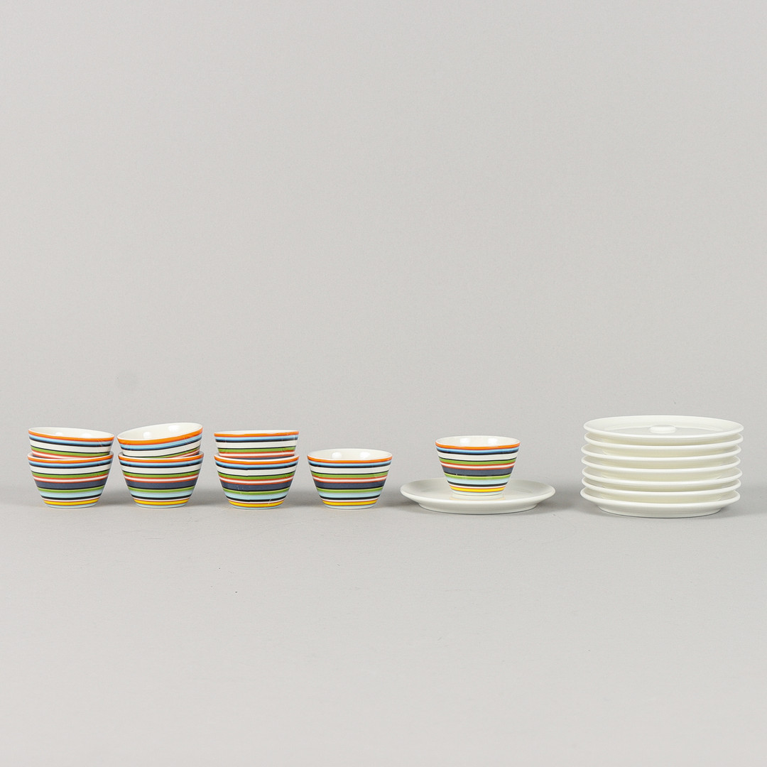 ÄGGKOPPAR 8 stycken med fat, Iittala Origo.