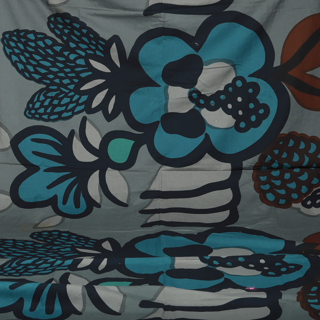 MAIJA ISOLA. Tyg, "Oona", bomull, Marimekko, Finland, 1969.
