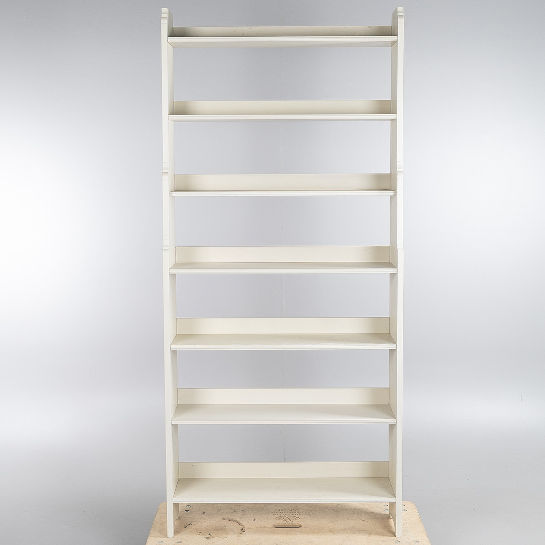 BOKHYLLA, "Ekolsund", ur IKEA:s 1700-talsserie, gråmålad, brännmärkt.