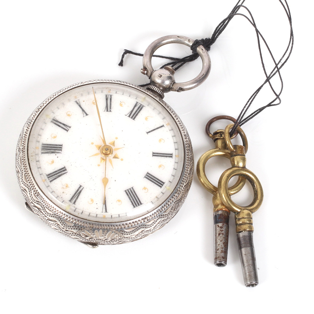 FICKUR, nyckeldragare, silver, 1900-tal.