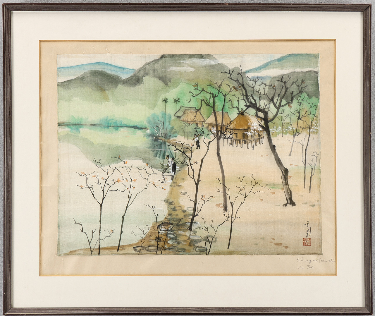 OIDENTIFIERAD KONSTNÄR, Vietnam, signerad Văn Thân, 1900-tal.