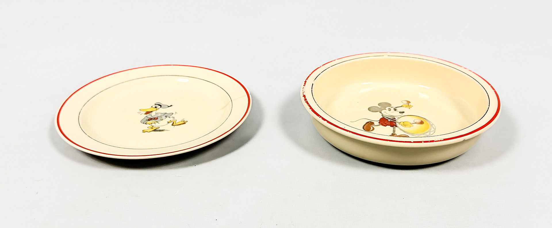 TALLRIK & SKÅL, flintgods, Walt Disney, Rörstrand, 1900-tal.
