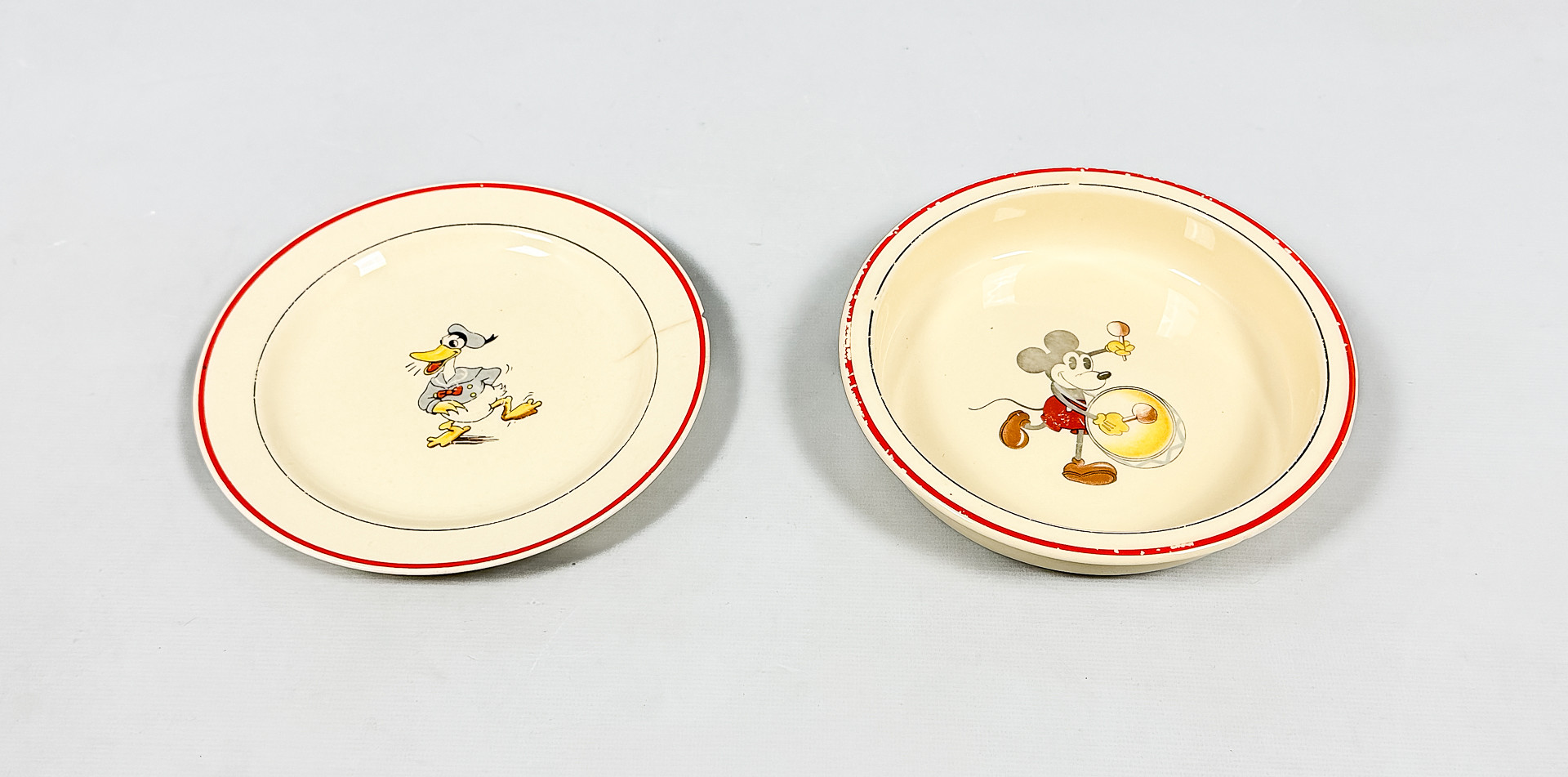 TALLRIK & SKÅL, flintgods, Walt Disney, Rörstrand, 1900-tal.