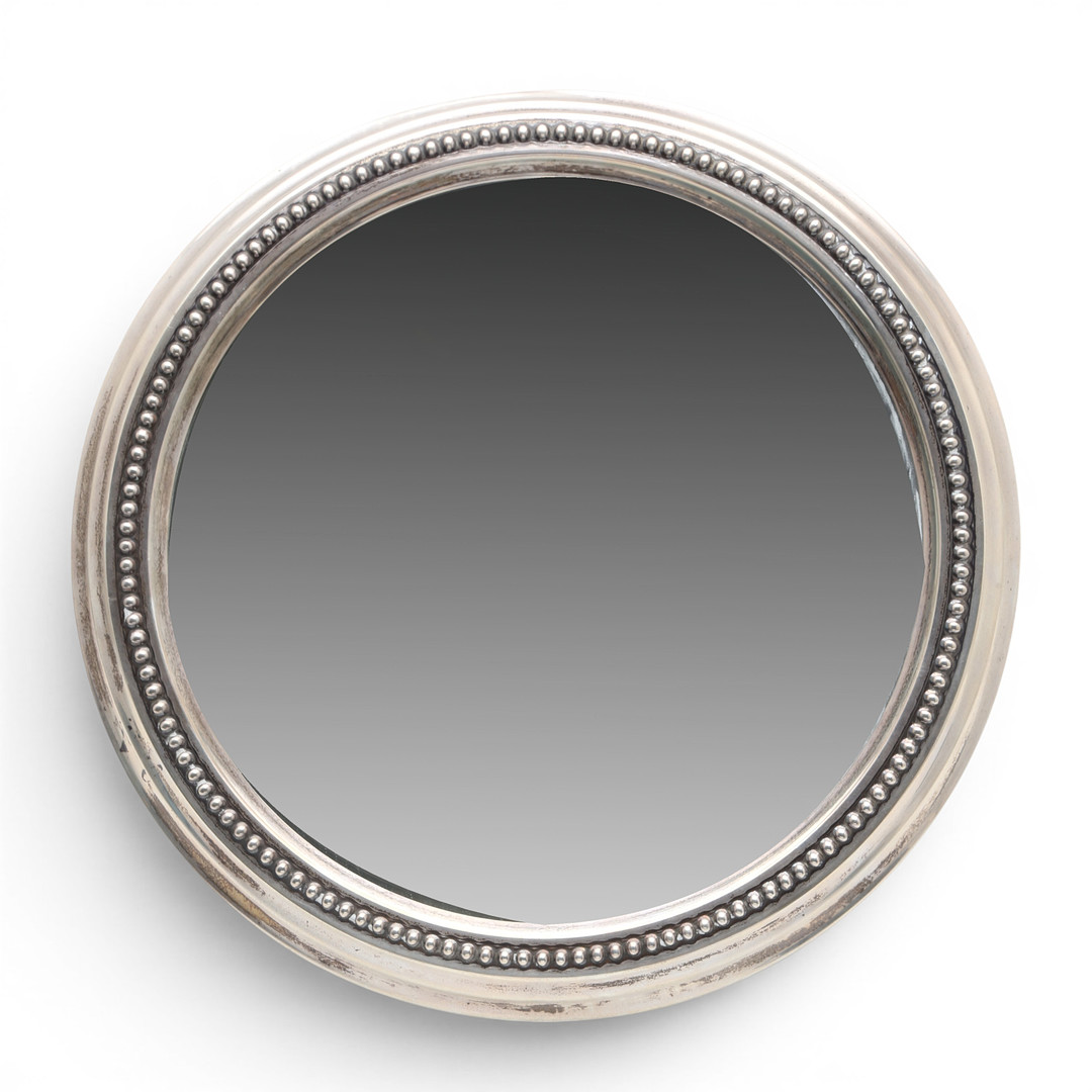 Table/wall mirror with silver frame, circa 1940.