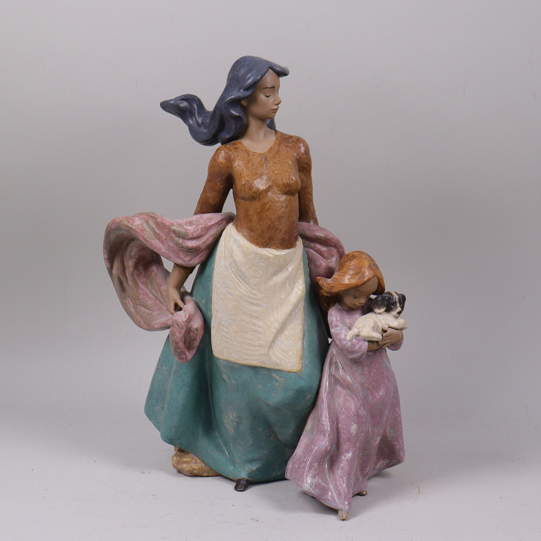ANTONIO RAMOS. stor figurin, "Waiting for Father", Lladro Spanien.