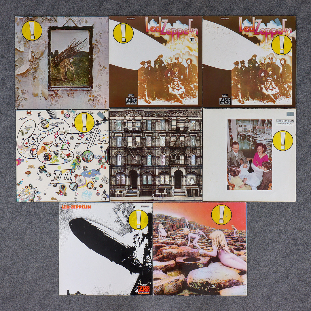 8 LP-SKIVOR, LED ZEPPELIN.