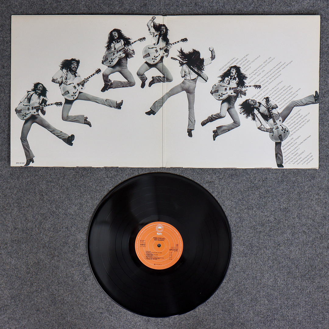 6 LP-SKIVOR, BLACK SABBATH, TED NUGENT.