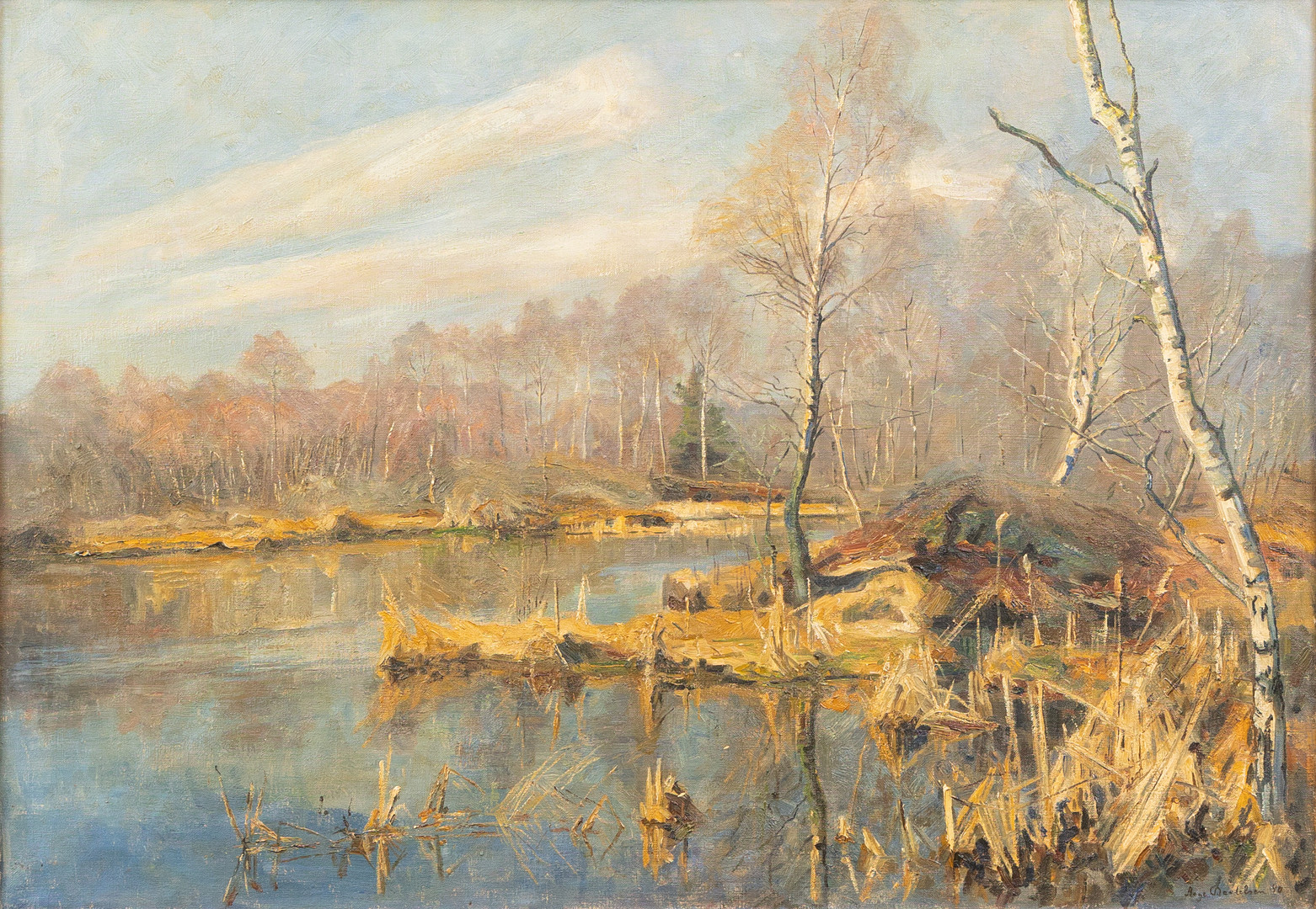 AAGE BERTELSEN ( DANMARK 1873-1945). Höstmotiv, olja på duk, signerad och daterad 1940.