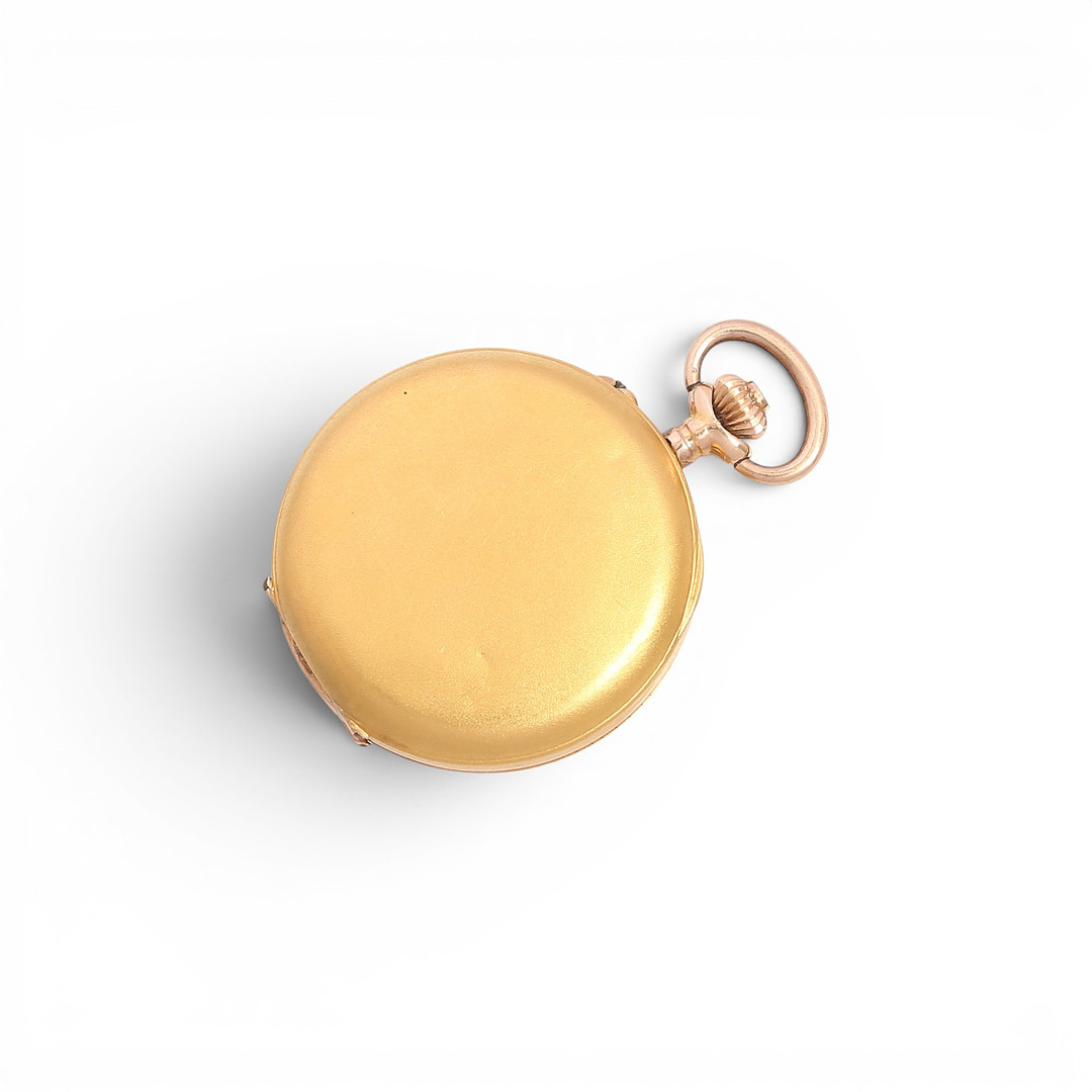 Swiss lady's pocket watch in gold, late 19th Century.