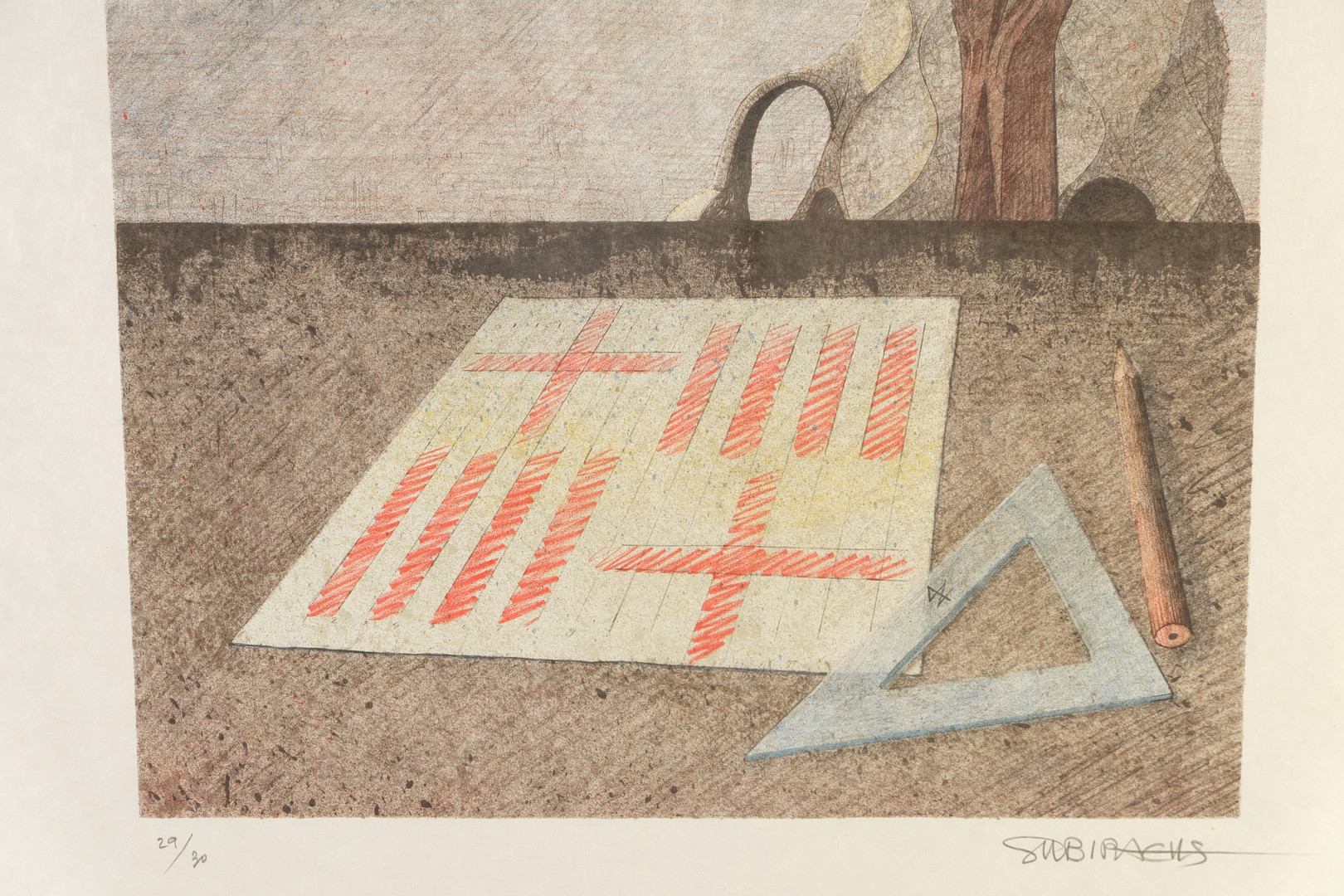 JOSEP MARIA SUBIRACHS. Homenaje a Gaudí. Litografía sobre papel. Firmada y numerada 29/30.