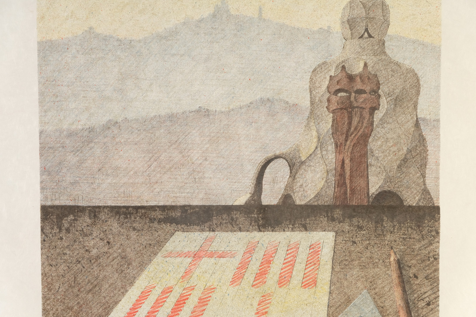 JOSEP MARIA SUBIRACHS. Homenaje a Gaudí. Litografía sobre papel. Firmada y numerada 29/30.