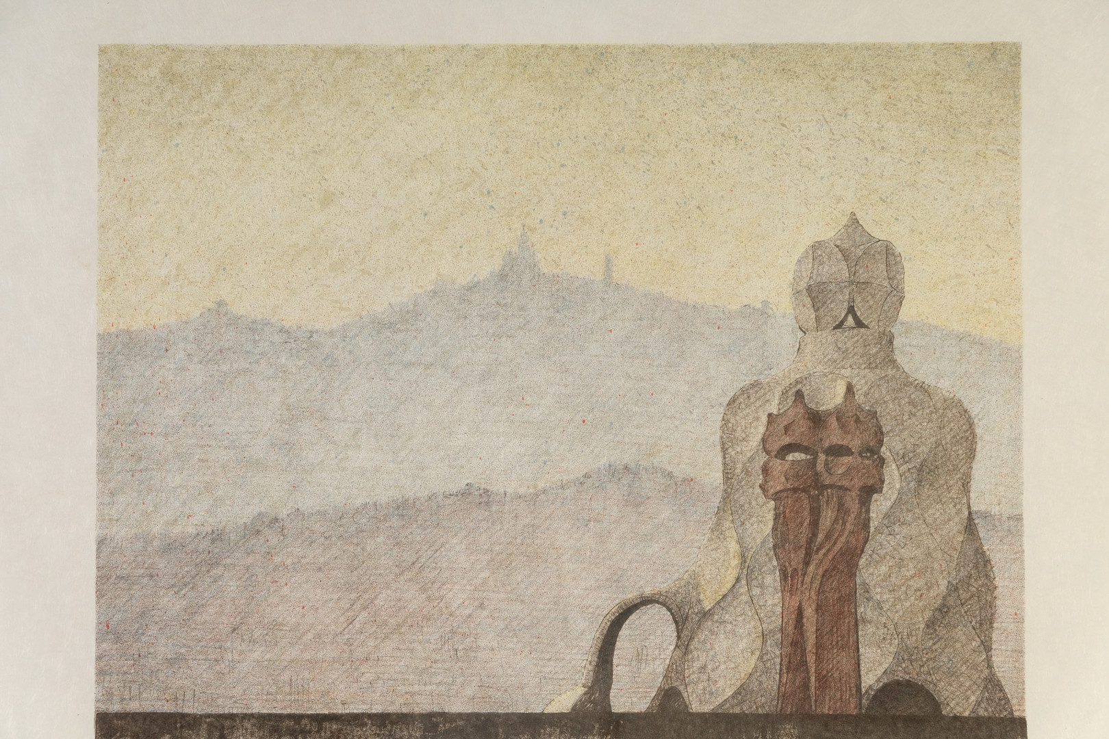 JOSEP MARIA SUBIRACHS. Homenaje a Gaudí. Litografía sobre papel. Firmada y numerada 29/30.