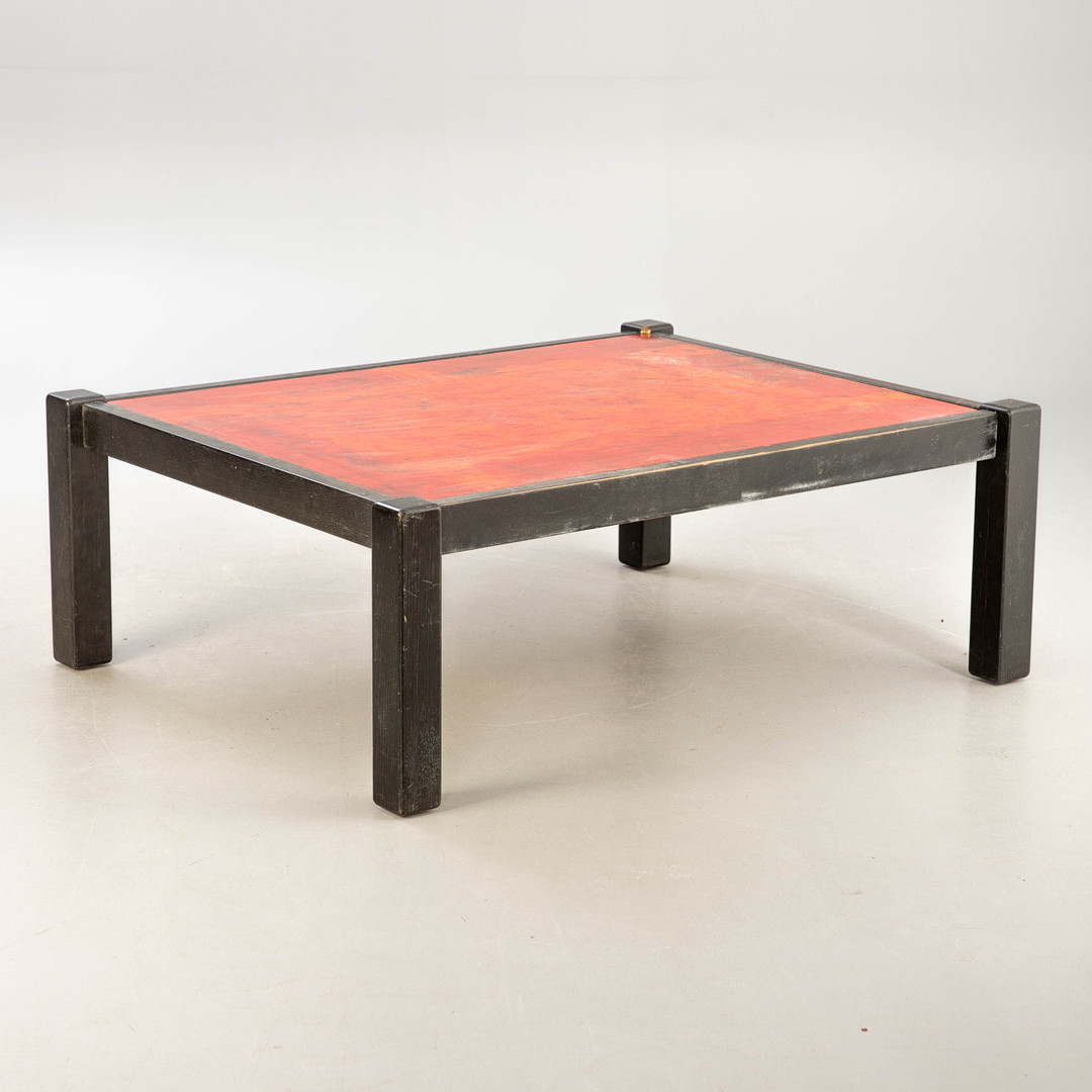 Sofatisch mit Keramikplatte aus Vallauris, Frankreich 1960er Jahre.