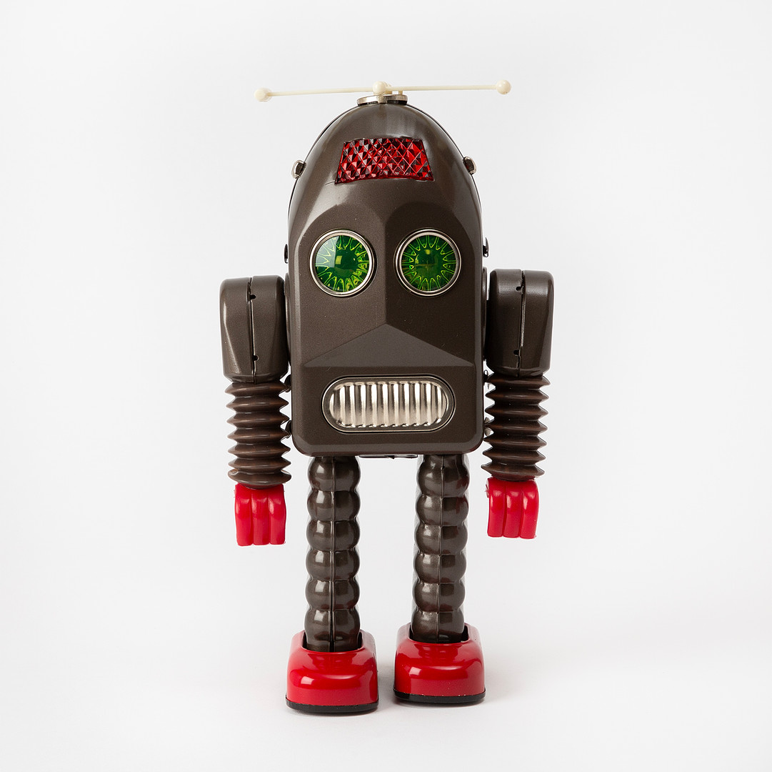 HA HA TOYS, "Thunder Robot", lackerad plåt, Kina, reproduktion av modell från 1950/60-talet.