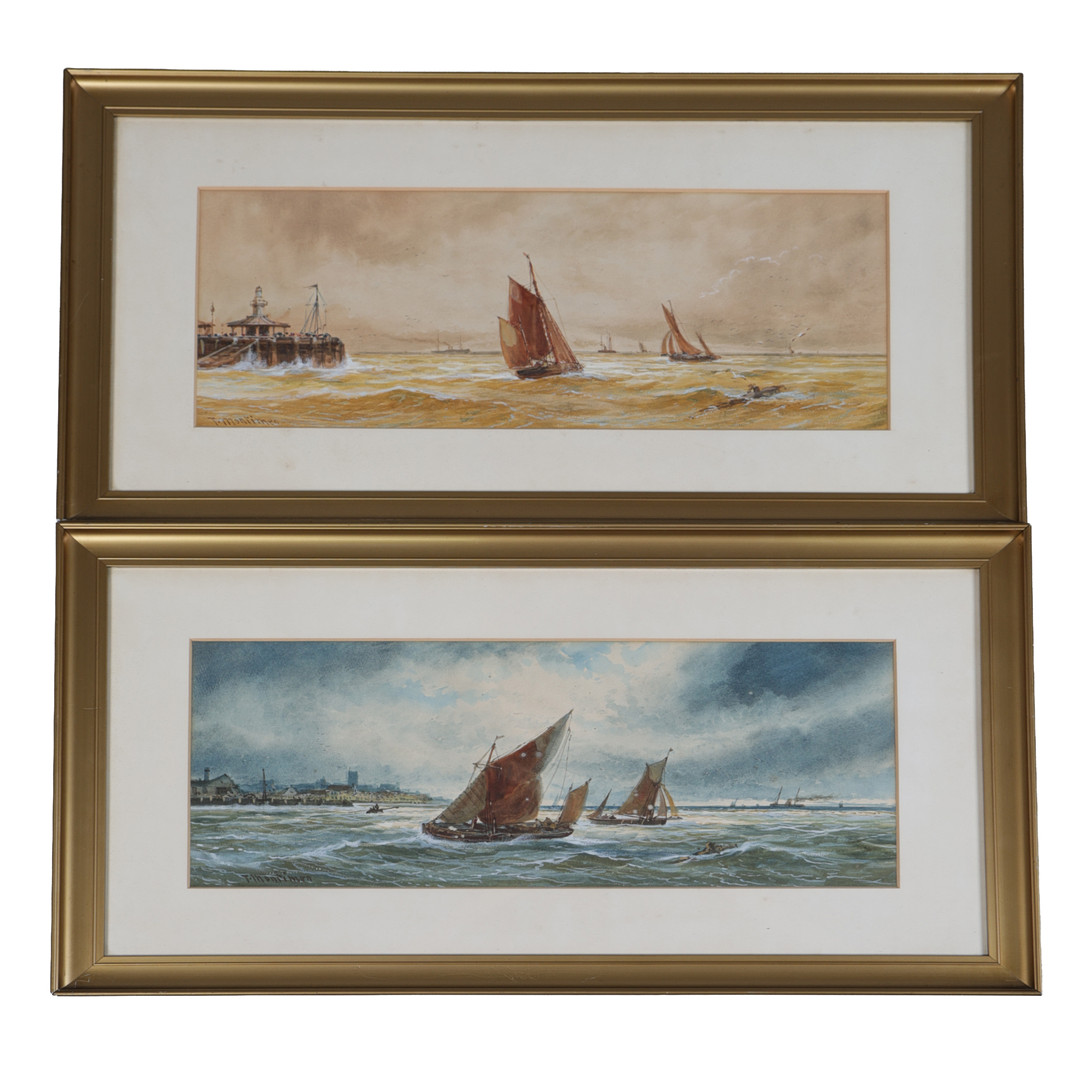 T. MORTIMER, TWO SEASCAPE STUDIES (2).