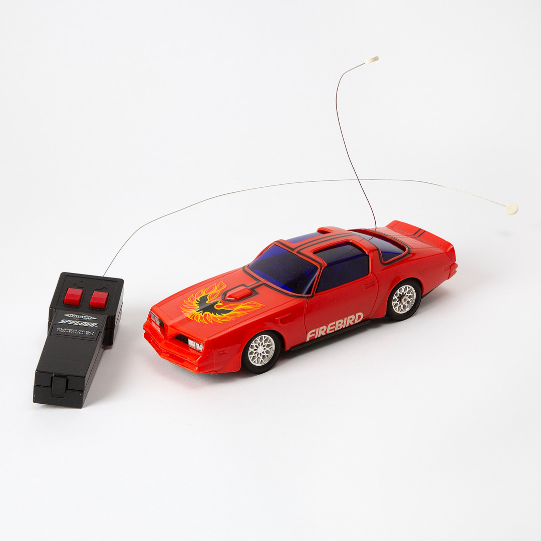 ASAHI, "Pontiac Firebird Trans Am" radiostyrd bil, plast, Japan, 1970-tal.