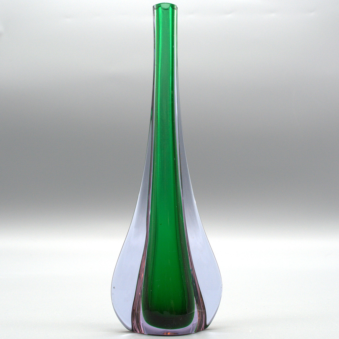 FLAVIO POLI. MURANO GLASVASE, SOMMERSO, ITALIEN, UM 1950.