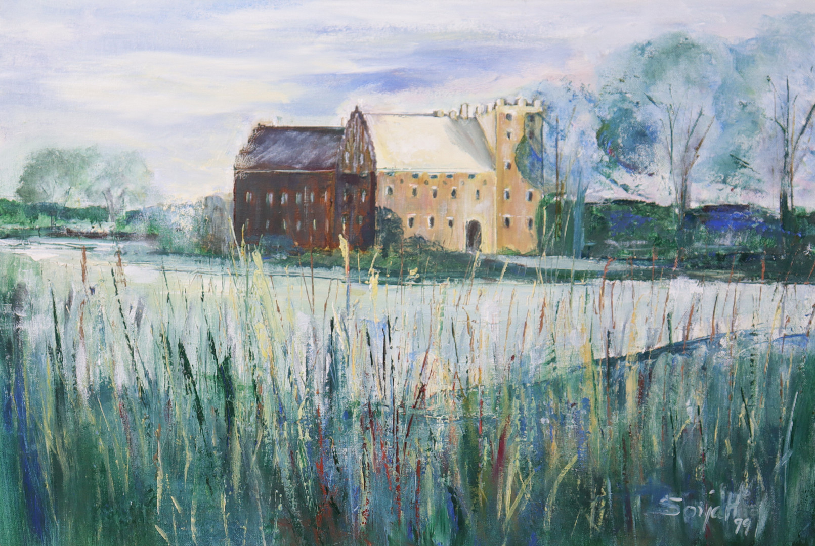 SONJA HAGLUND. olja på duk, Svaneholms Slott.