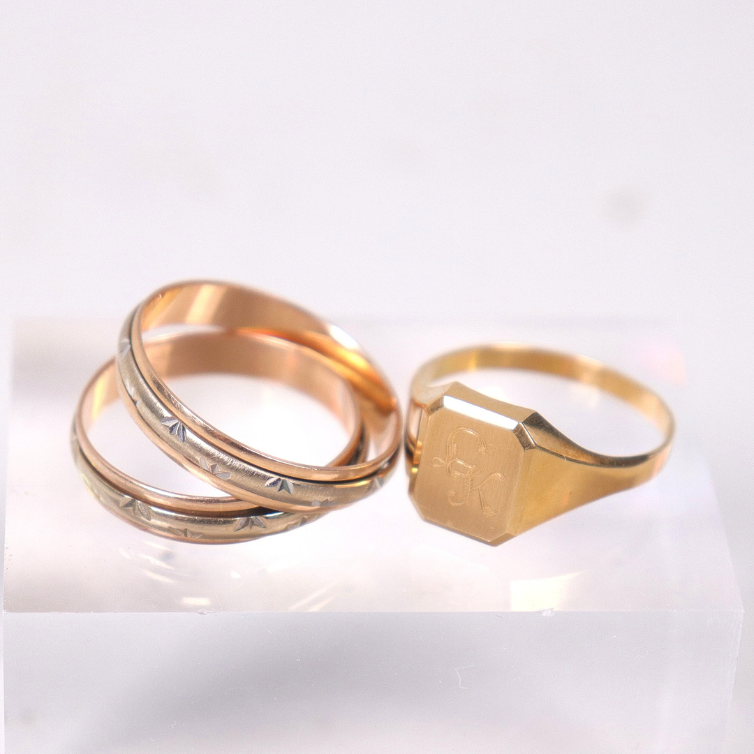 RINGAR, guld, 14-18k, 3 st.