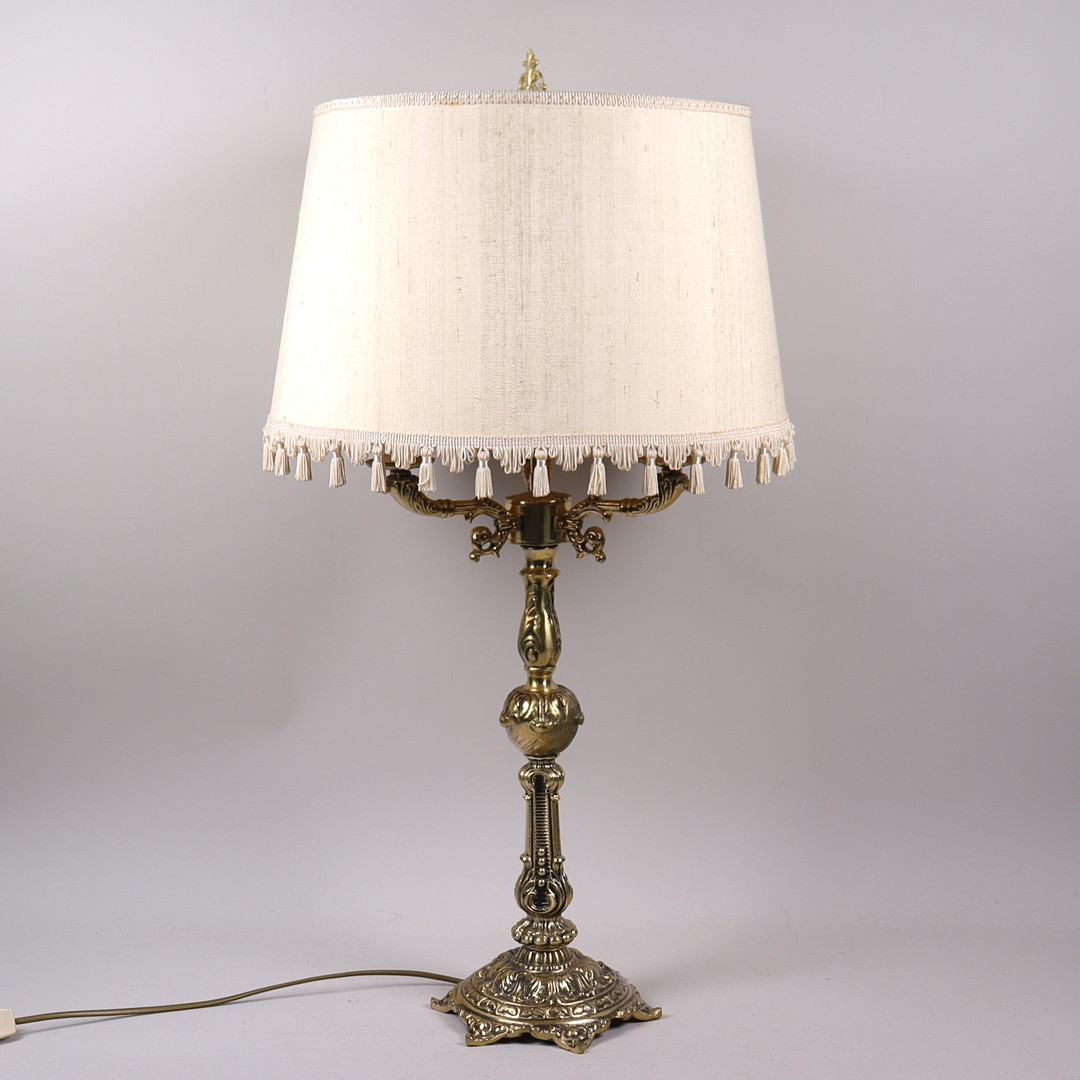 BORDSLAMPA, Solbergs Fabrikker, Norge, mässing, 1900-talets andra hälft.