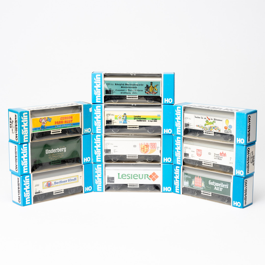 MÄRKLIN 4415 reklamvagnar, Werbemodelle 10 st, originalförpackning.