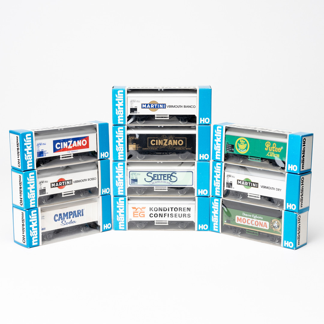 MÄRKLIN 4415 reklamvagnar, Werbemodelle 10 st, originalförpackning.