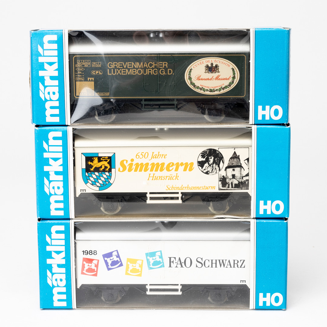MÄRKLIN 4415 reklamvagnar, Werbemodelle 8 st, originalförpackning.