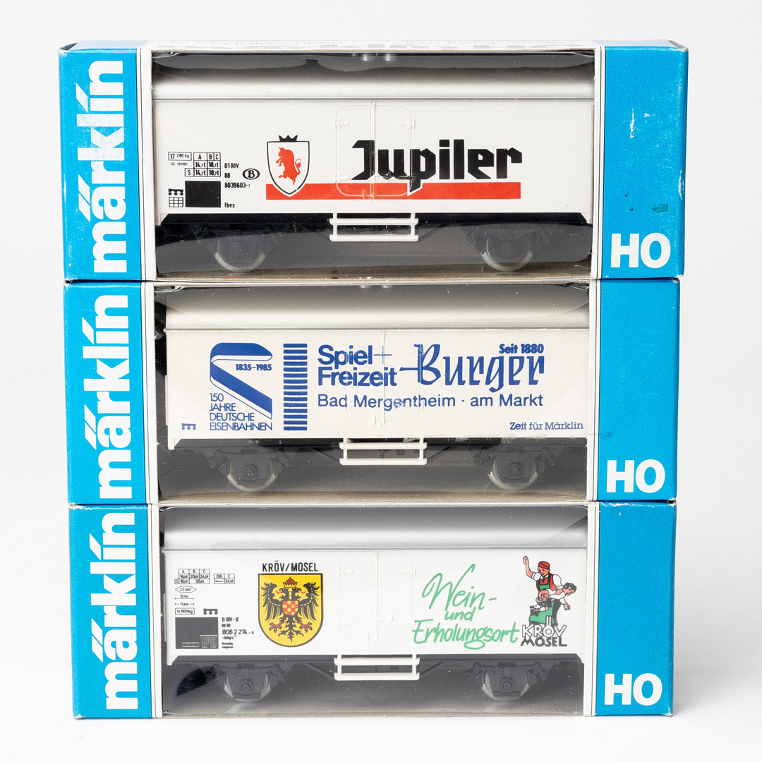 MÄRKLIN 4415 reklamvagnar, Werbemodelle 8 st, originalförpackning.