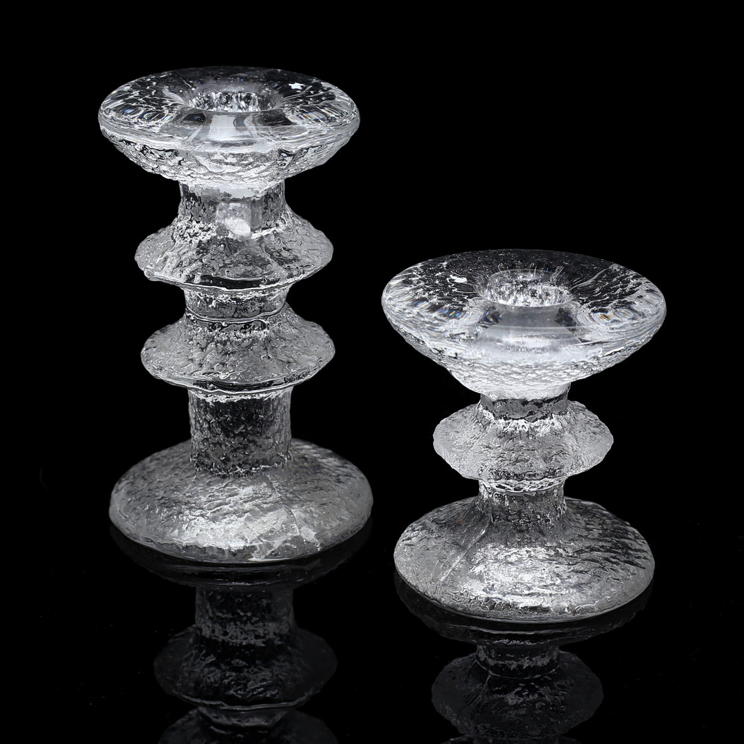 TIMO SARPANEVA. "Festivo", 2 st ljusstakar, Iittala, Finland.