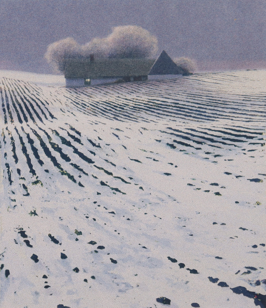 TOM OLSSON. litografi, "Kort dag".