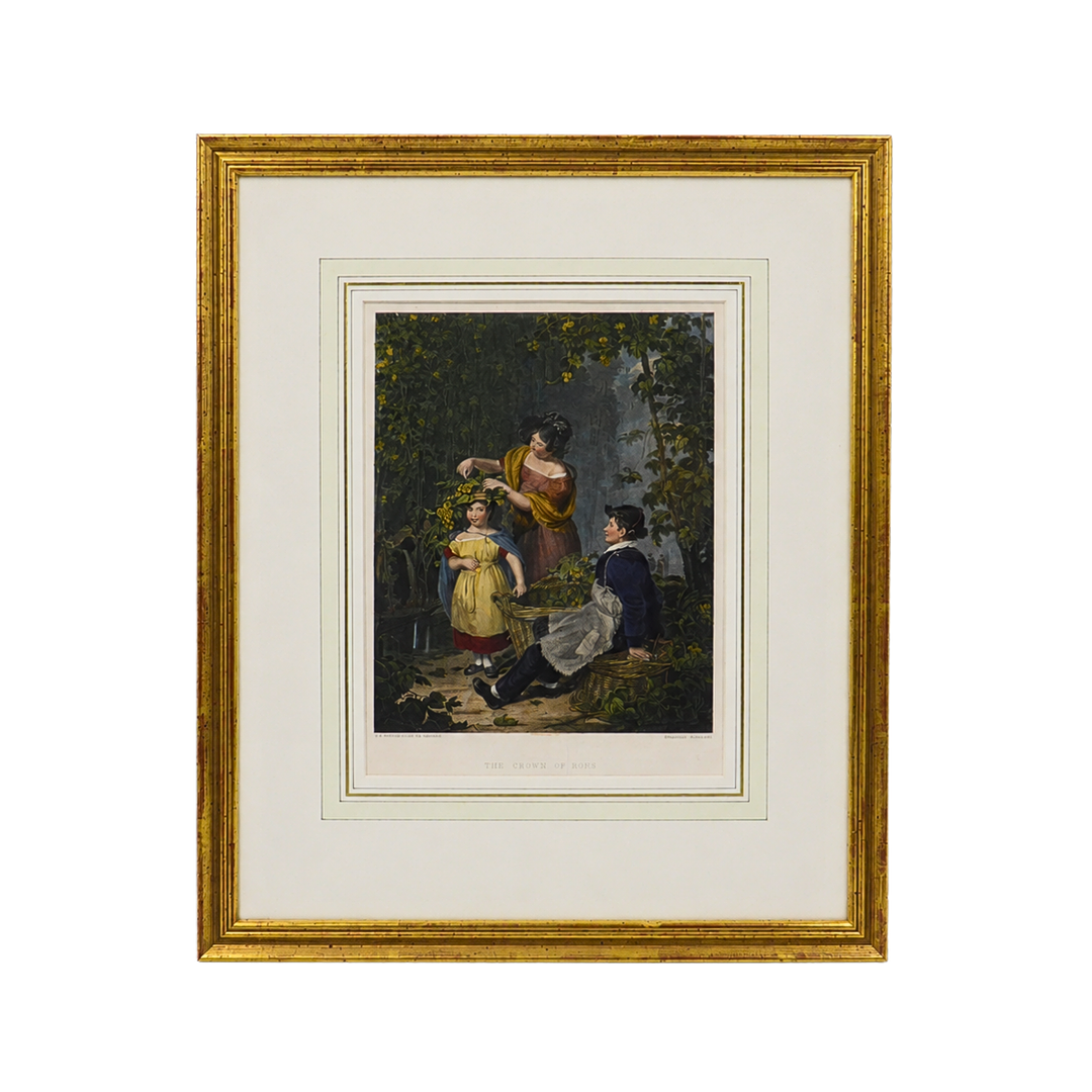 HERBERT BOURNE (1825–1907) NACH W. F. WITHERINGTON, KOLORIERTER STAHLSTICH, „THE CROWN OF HOPS“, UM 1850.