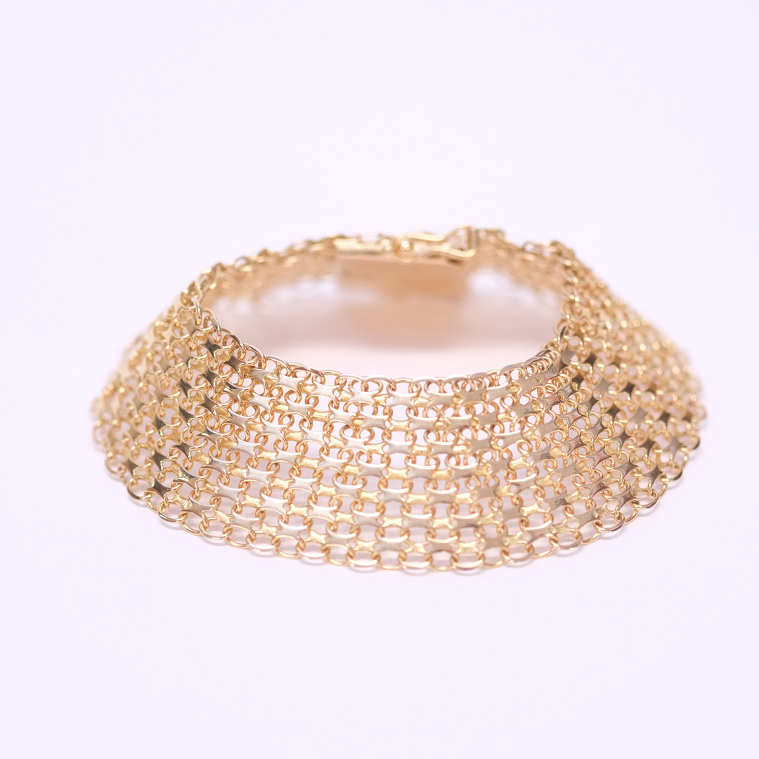 ARMBAND, X-LÄNK, 18K GULD.