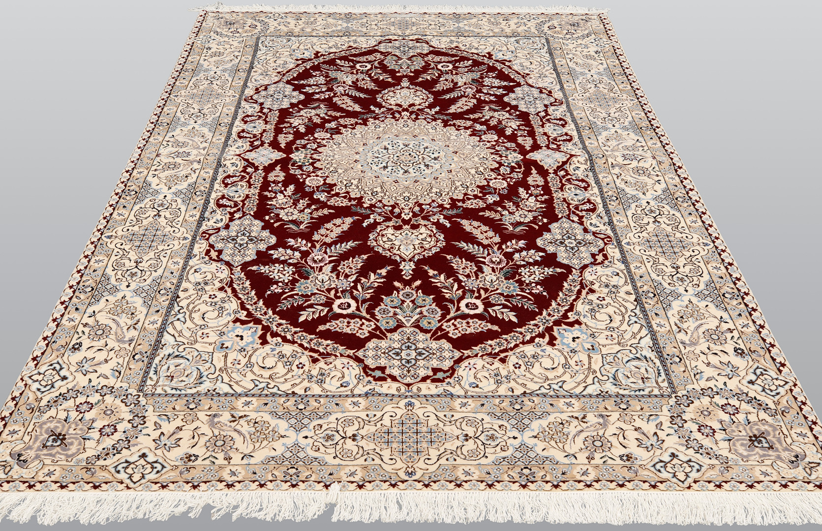 ORIENTMATTA. Nain part silk, s.k 6 LAA ca 800.000 knutar/kvm, 239 x 155 cm.