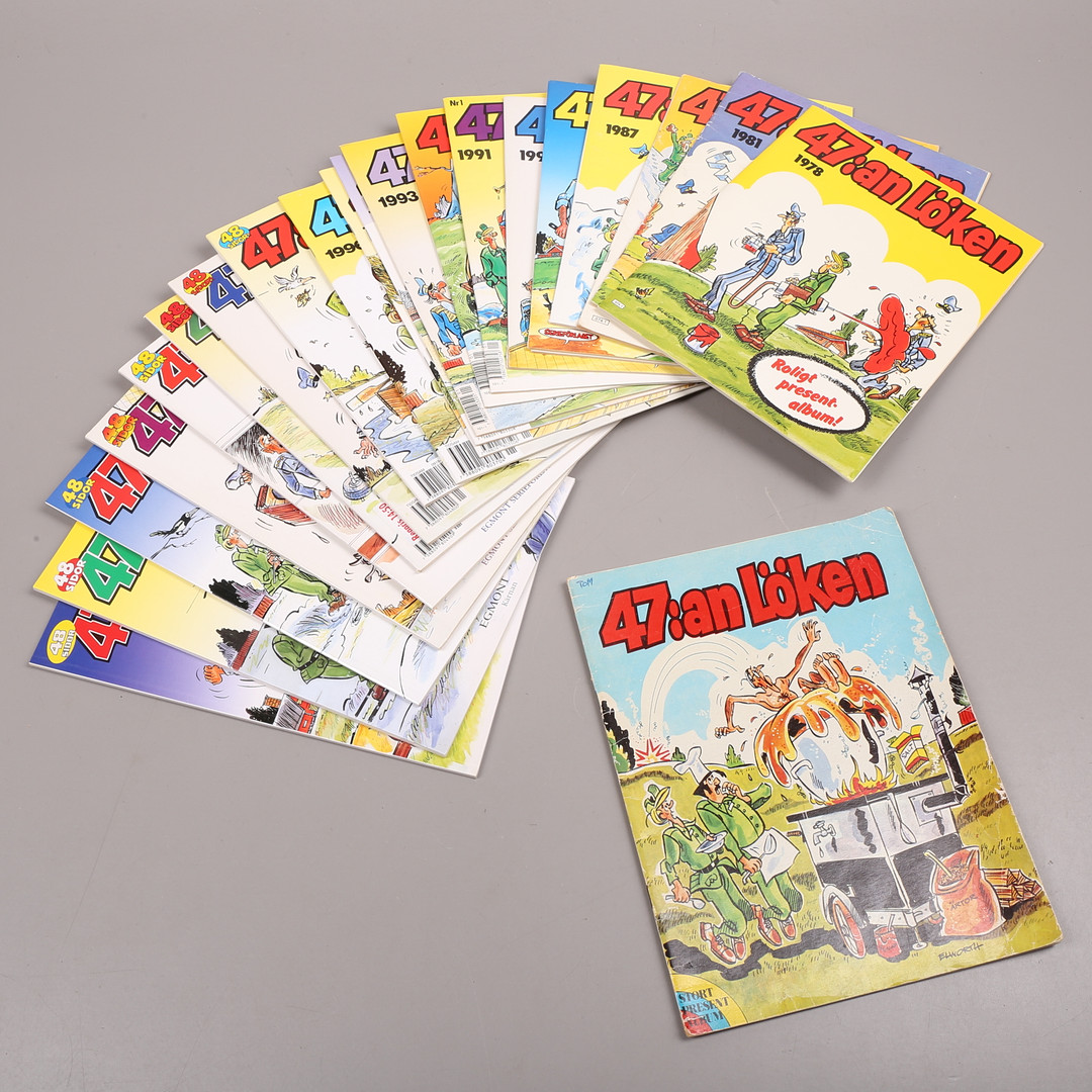 47:an LÖKEN, 22 st seriealbum, 1974-2008.